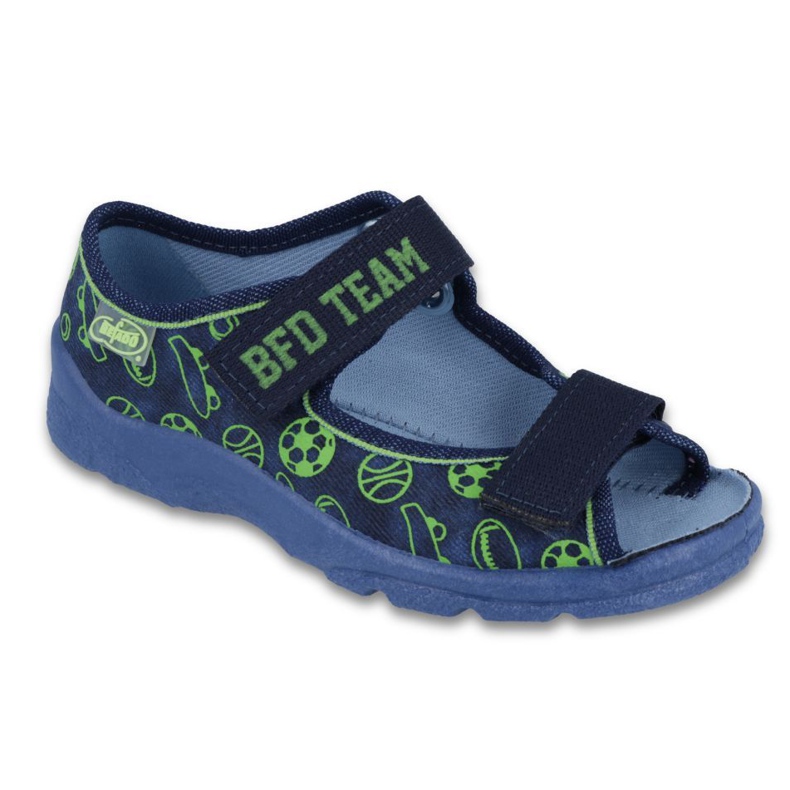 Befado children's shoes 969Y124 green navy blue Befado children's shoes 969Y124 green navy blue