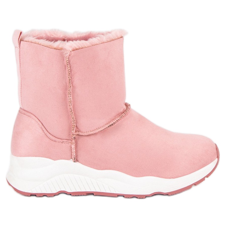 Pink snow boots