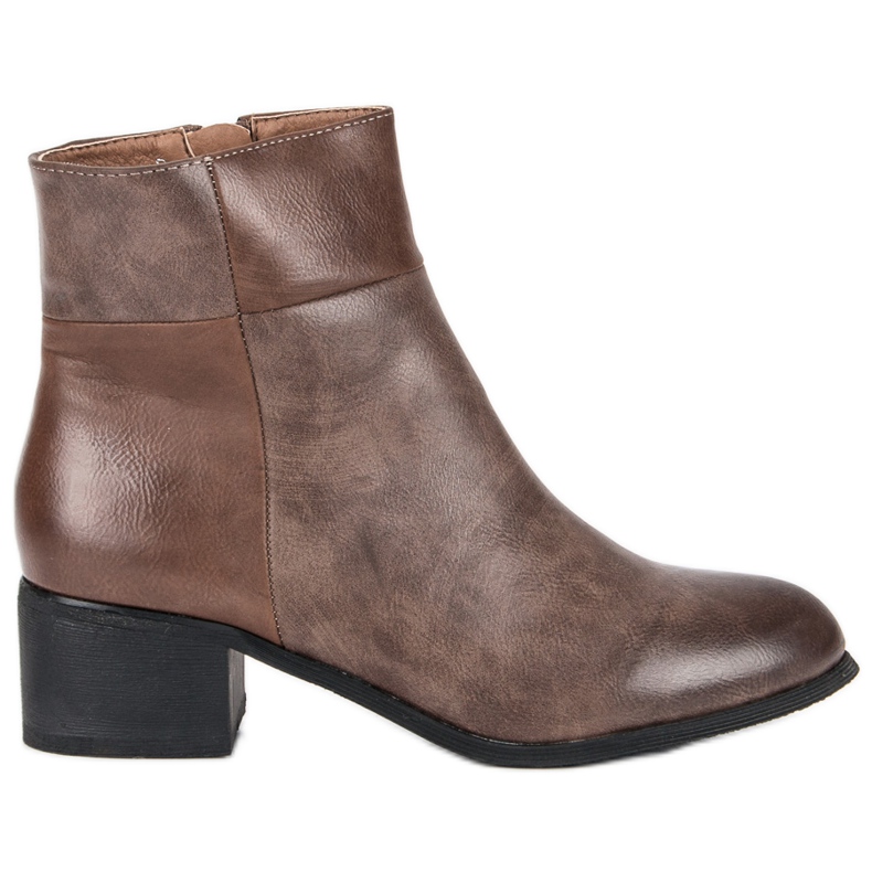 Small Swan Classic high-heeled boots black brown