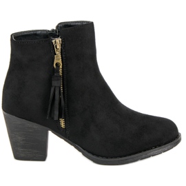 Black suede ankle boots
