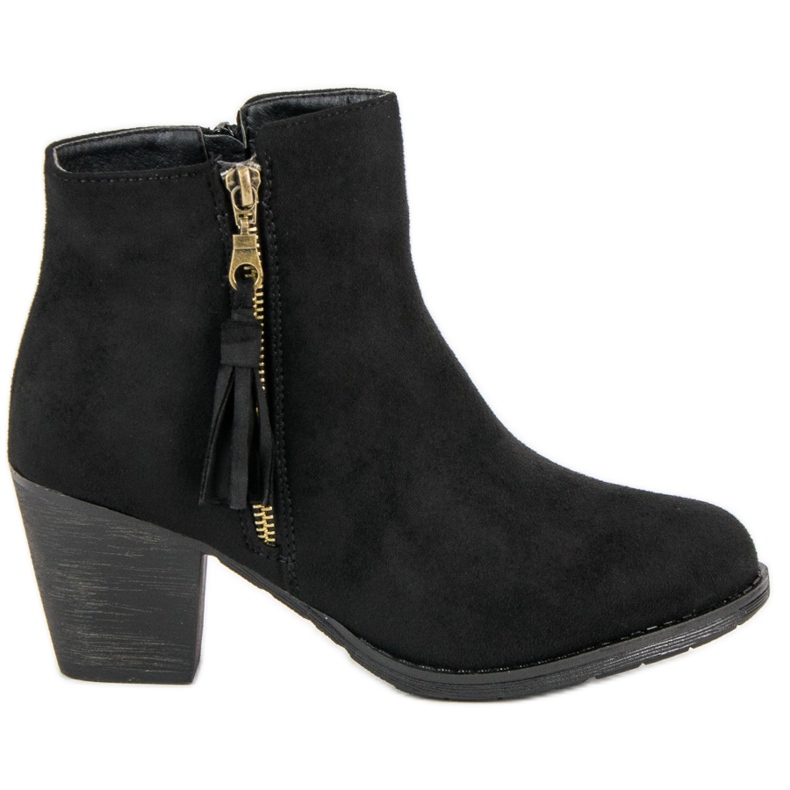 Black suede ankle boots