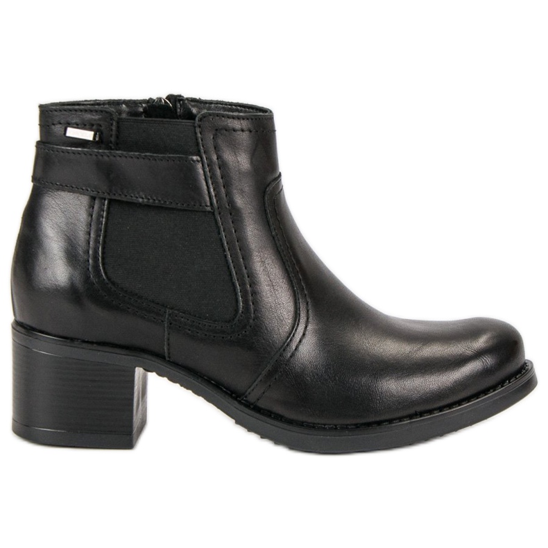 VINCEZA leather Chelsea boots black