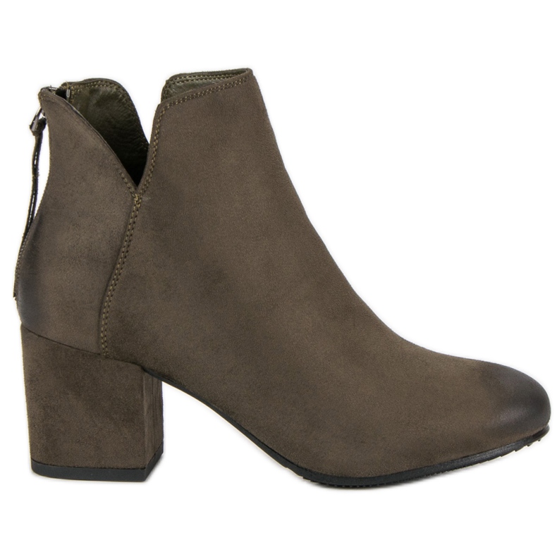 Suede high-heeled boots from VINCEZA green