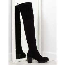 Black high-heeled boots BH108-HB