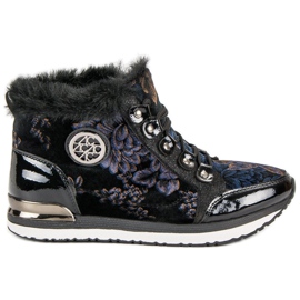 Aclys Fashionable Tied Sneakers black multicolored Aclys Fashionable Tied Sneakers black multicolored