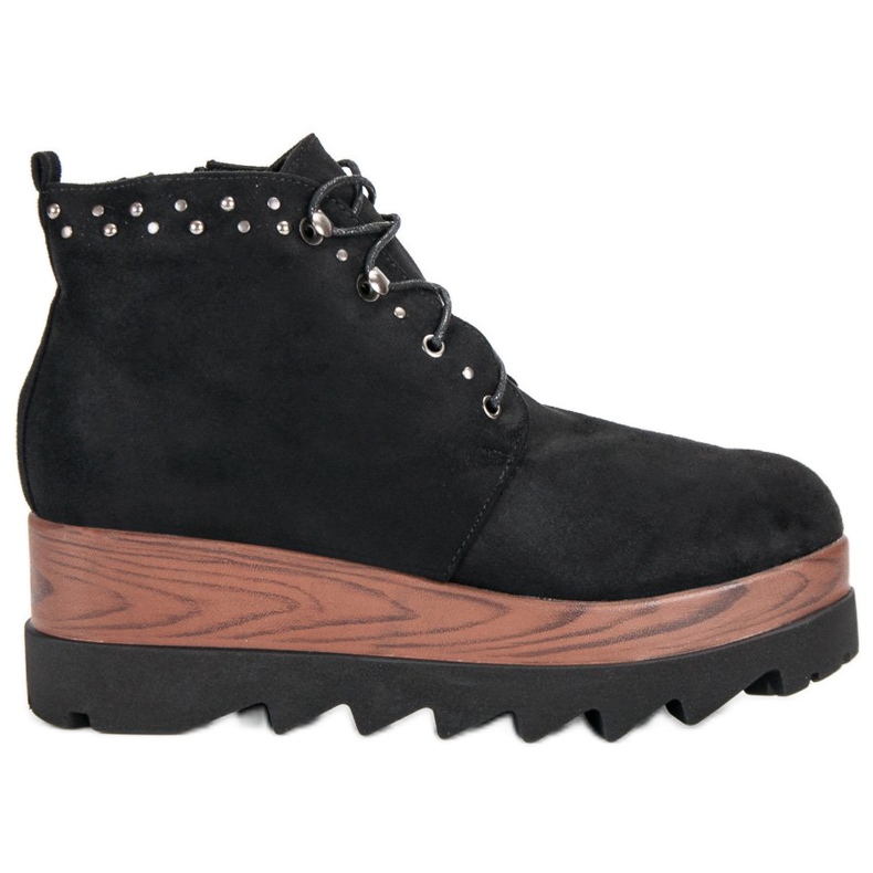 Kylie Suede Wedge Boots black