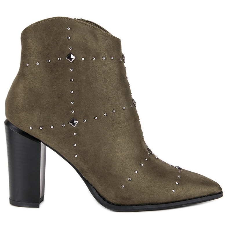 Kylie Khaki suede boots multicolored green