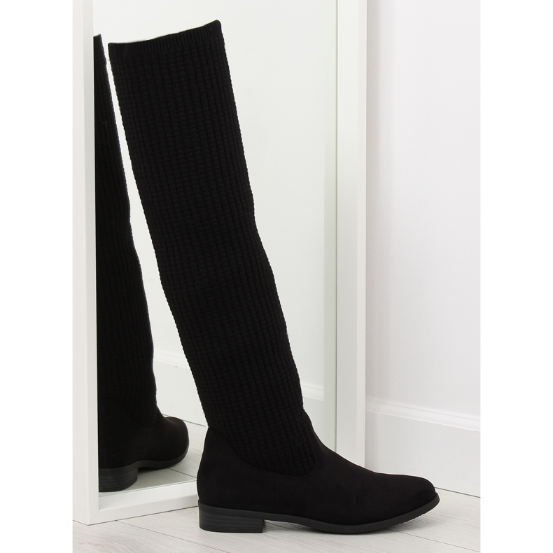 Black thigh boots BM102 black