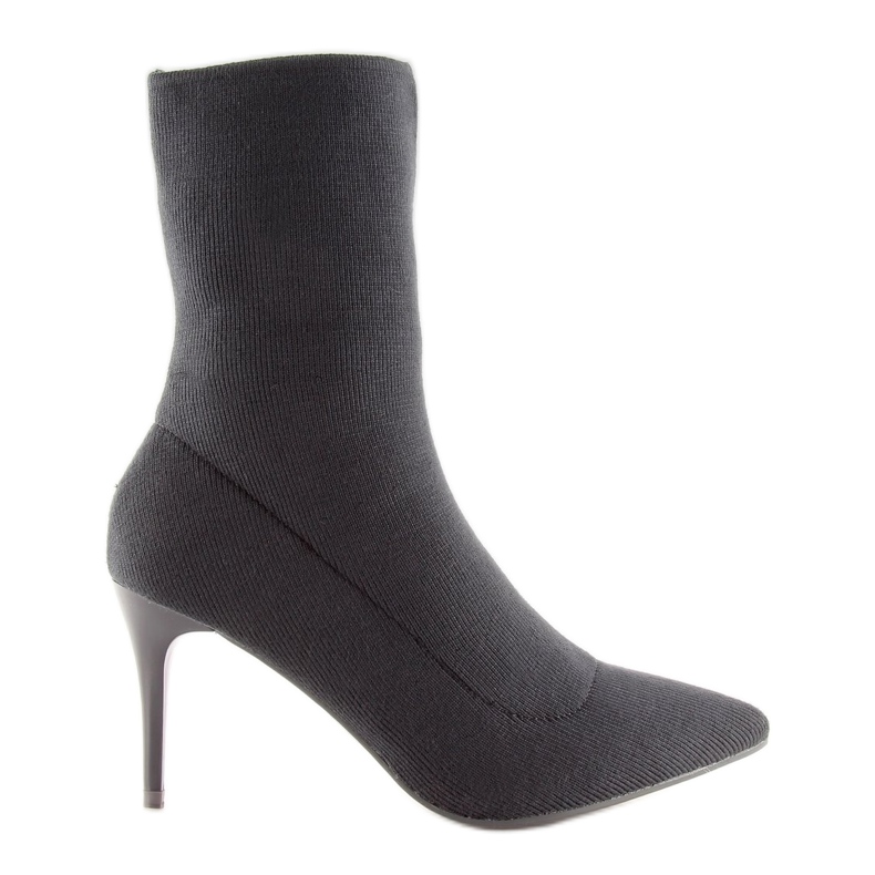Gray sock boots on a heel LL-103p Gray grey Gray sock boots on a heel LL-103p Gray grey