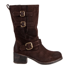 Brown workery boots