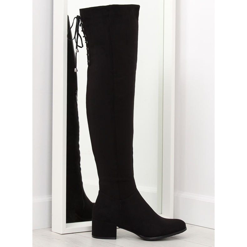 Black high-heeled boots BH129-HB