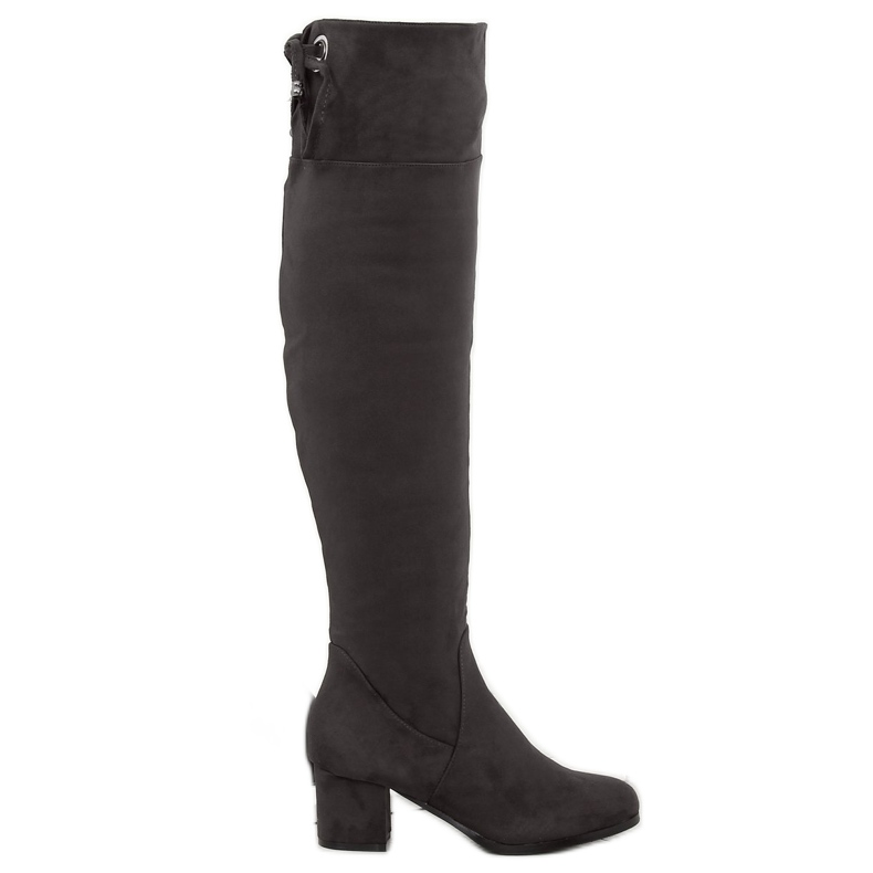 Gray Over-knee boots B-318 Gray grey