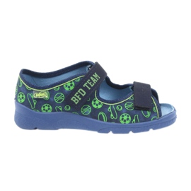 Befado children's shoes sandals slippers 969y124 green navy blue