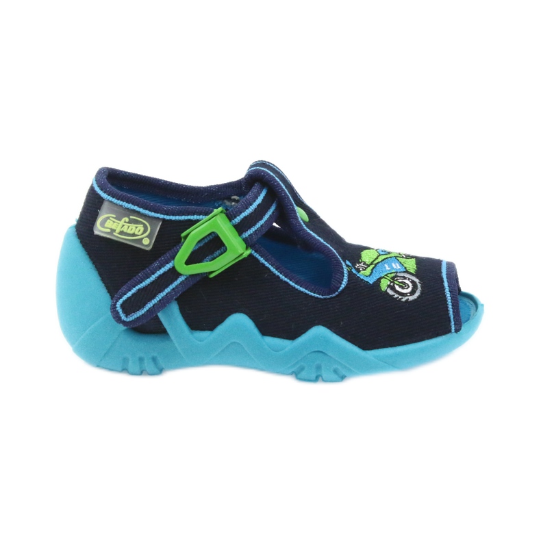 Befado children's shoes slippers 217p095 blue green navy blue