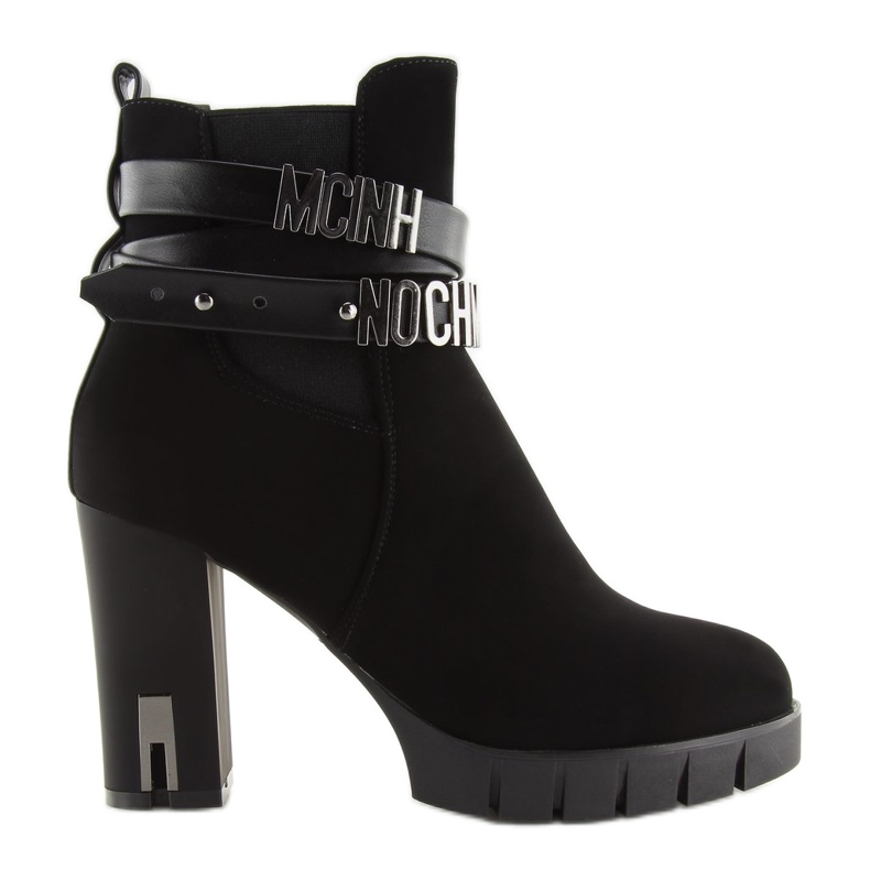 Black high-heeled boots BH114-KB Black Black high-heeled boots BH114-KB Black