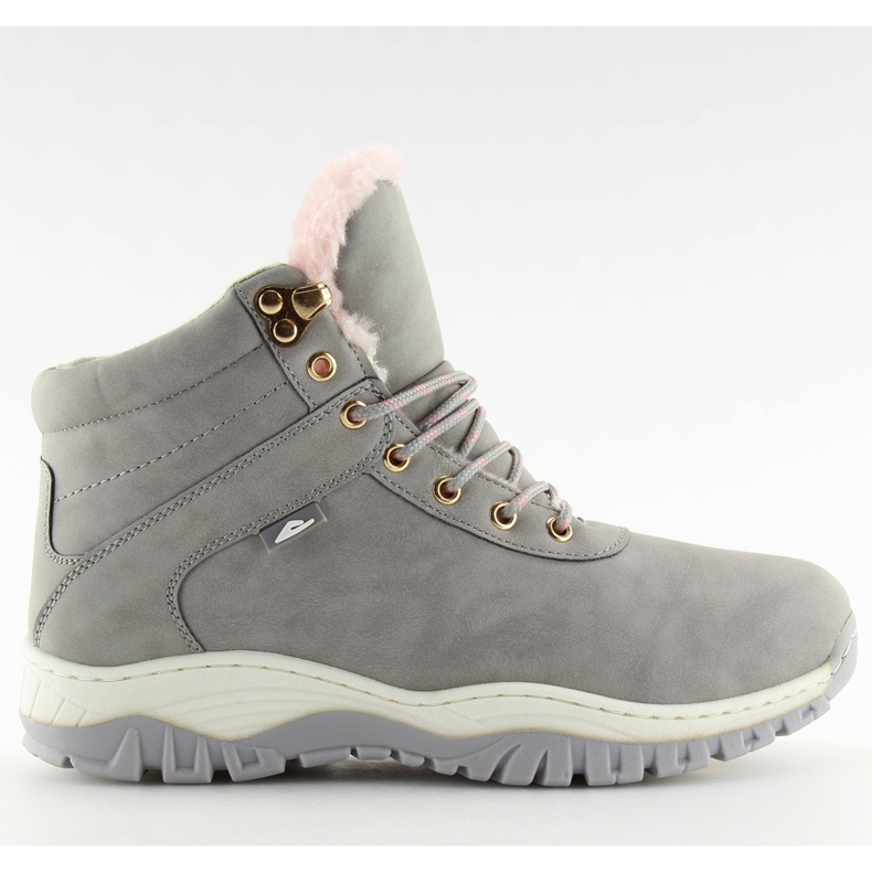 Gray Trekking shoes for women B1718-9 gray grey