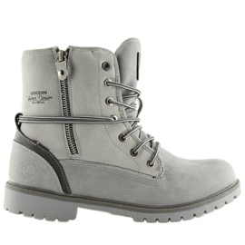 Warm women's gray boots GD-CC-18 LT.GRAY grey