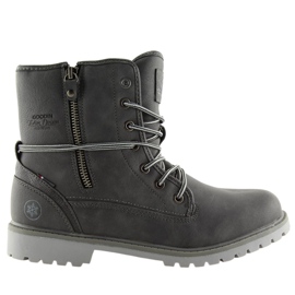 Warm women's gray boots GD-CC-18 DK.GRAY grey Warm women's gray boots GD-CC-18 DK.GRAY grey