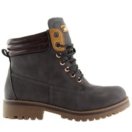 Women's dark gray timber boots GD-ZN27 Darkgrey