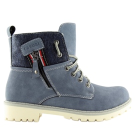 Blue GD-TL10 Blue timber boots for women