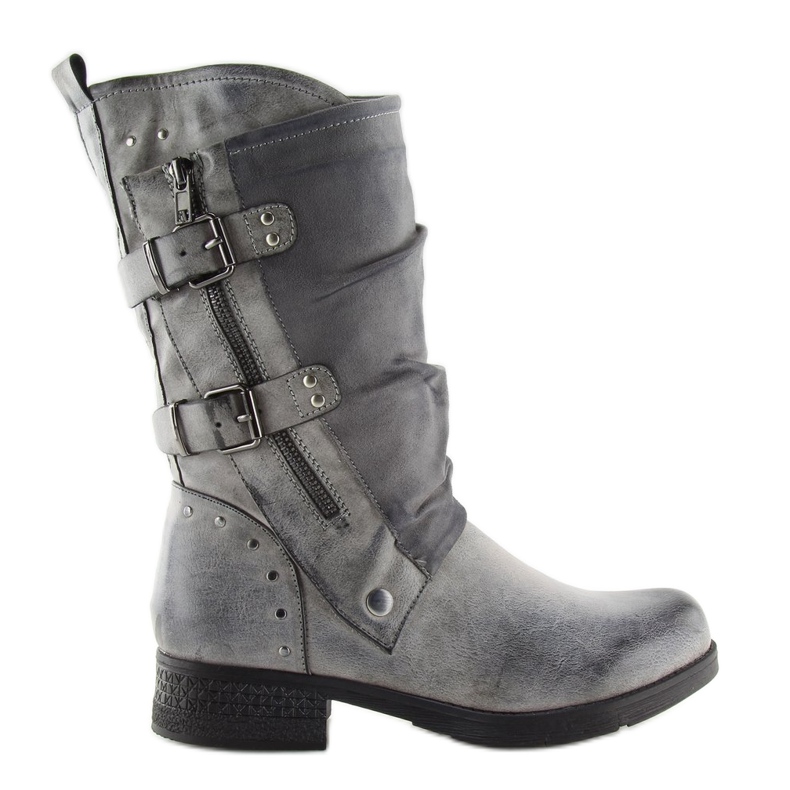 Gray military boots GD-ZN78 Gray grey