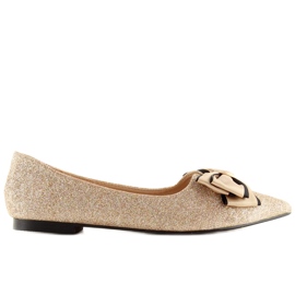 Ballerinas glossy gold LT101 Champagne golden Ballerinas glossy gold LT101 Champagne golden