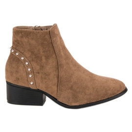 Casual Suede Booties brown