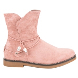 Comfortable autumn boots pink