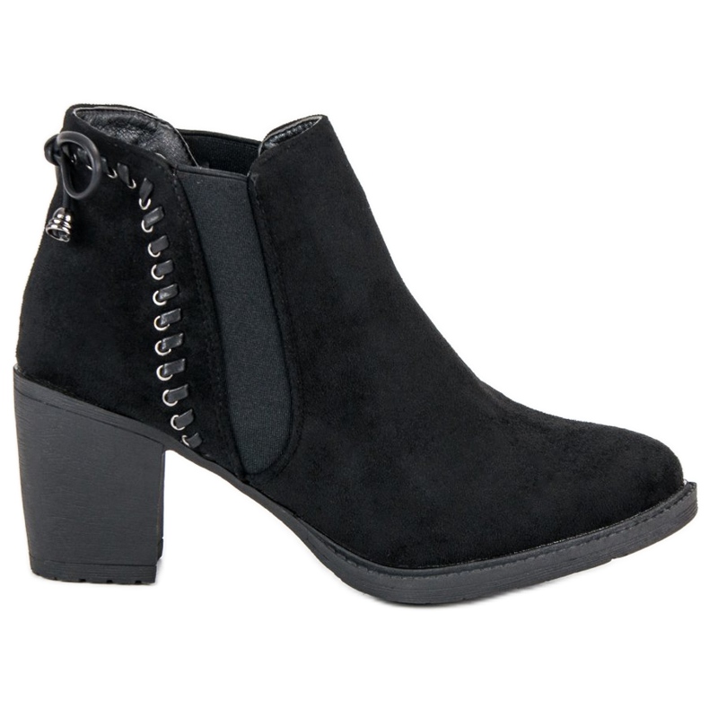 Casual high-heeled boots black