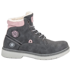 McKey Trappers with a sheepskin coat grey