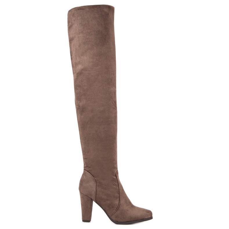Super Me High Thigh High Boots beige