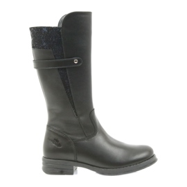 Ren But black long boots 4371 navy blue