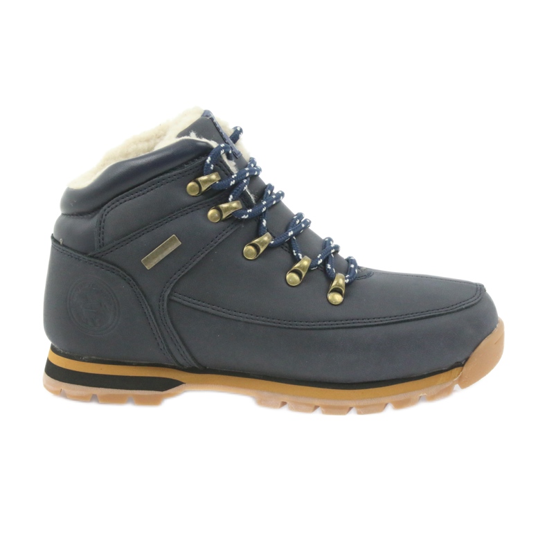 American Club American high boots winter boots 152619 navy blue