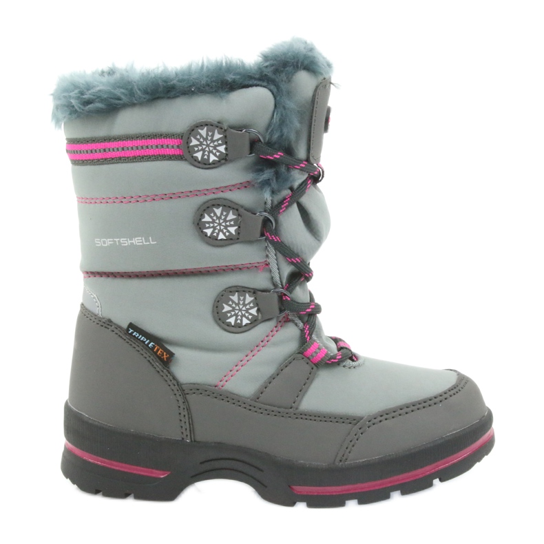 American Club American winter boots with a 702SB membrane grey pink