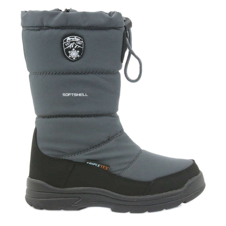 American Club Snow boots with American 801SB gray membrane black grey