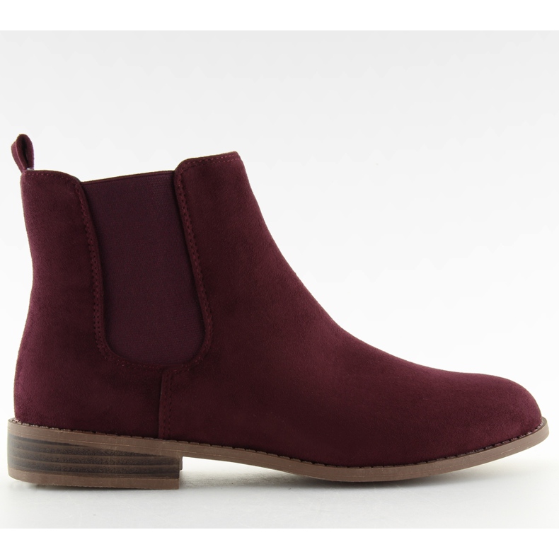 Women's maroon Chelsea boots LJ111 roso red