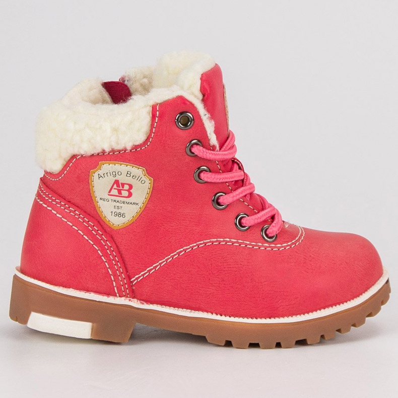 Arrigo Bello Winter boots with sheepskin pink