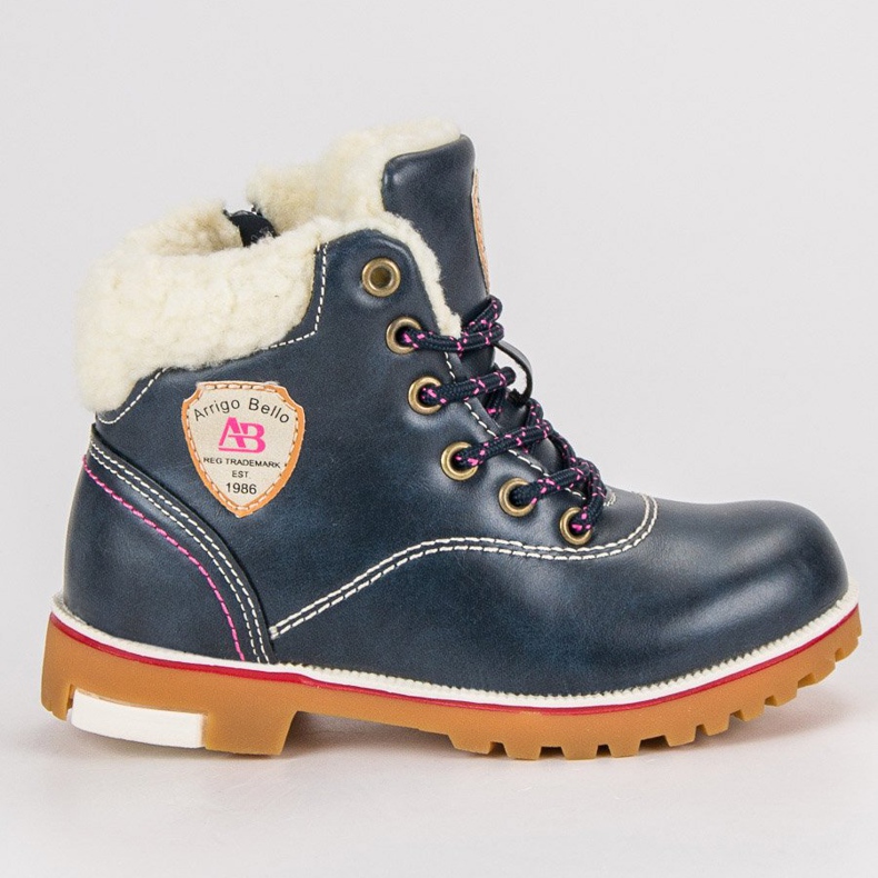 Arrigo Bello Winter boots with sheepskin blue