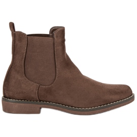 Super Mode Khaki Suede Chelsea Boots