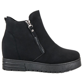 Black Matte Ankle Boots