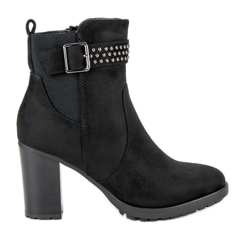 Super Me Suede Booties On A Bar black