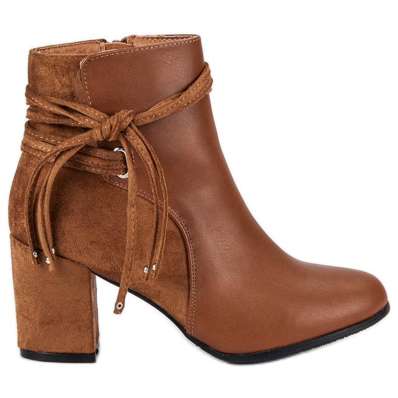 Nio Nio Camel Booties On A Post brown