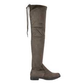 Kayla Over-the-knee boots on a flat heel green Kayla Over-the-knee boots on a flat heel green