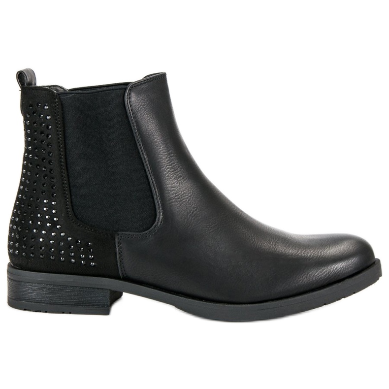 Super Me Chelsea boots with crystals black