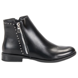Super Me Classic boots with a decorative zipper black
