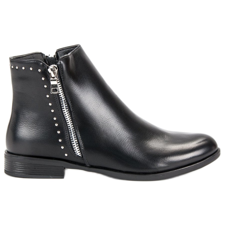 Super Me Classic boots with a decorative zipper black