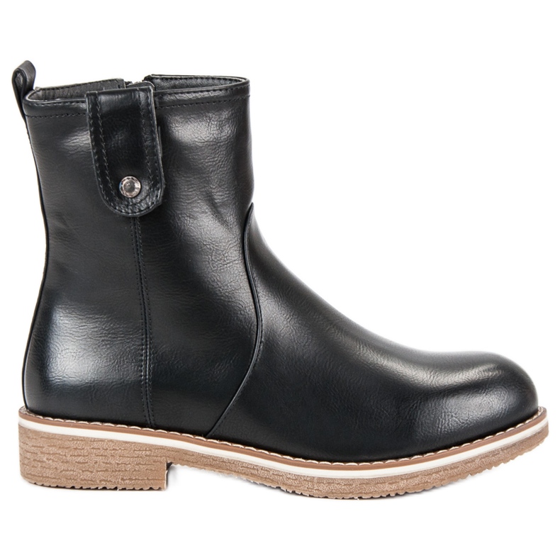 Super Me Comfortable boots on a flat heel black