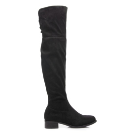 Queen Vivi Suede over-the-knee boots black