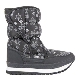 Warm winter snow boots black