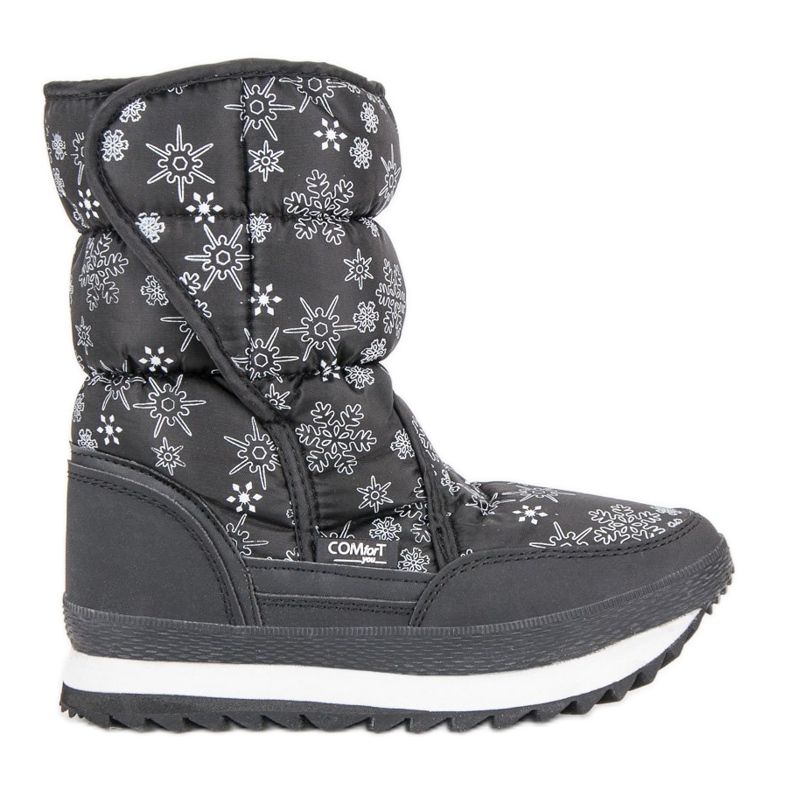 Warm winter snow boots black